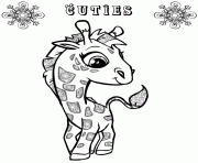 Printable artistic giraffe animal sb502 coloring pages