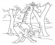 Printable giraffe with pants animal sd422 coloring pages