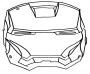 Printable iron man face s9302 coloring pages