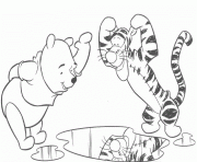 Printable pooh and tiger on a water pageb6d0 coloring pages