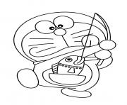 Printable cartoon s doraemon fishingb0ed coloring pages