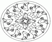 Printable dove mandala sa0ba coloring pages