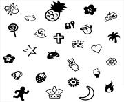 Printable emoji cool coloring pages