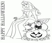 Printable princess disney halloween coloring pages