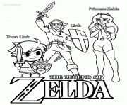 Printable toon link link princess zelda coloring pages