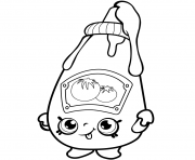 Printable Cute Ketchup shopkins season 1 coloring pages