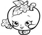 Printable Fruit Apple Blossom shopkins season 1 coloring pages