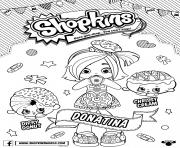 Printable Donatina Shopkins Shoppies coloring pages