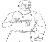 Printable chris paul nba sport coloring pages