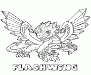 Printable skylanders giants flashwing coloring pages