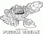 Printable skylanders giants lightcore prism break coloring pages