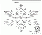 Printable elsa frozen snowflake coloring pages