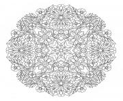 Printable advanced mandala complex creative design coloring pages