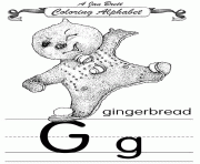 Printable coloring alphabet traditional gingerbread coloring pages