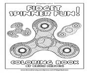 Printable fidget spinner fun mandala coloring pages