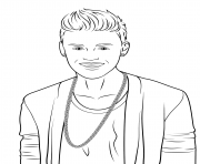 Printable justin bieber celebrity coloring pages