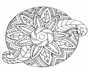 Printable mandala adult flowers vegetal coloring pages