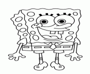 Printable happy sponge bob coloring pages