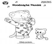 Printable Good night Daniel Tiger min coloring pages