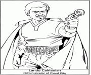 Printable star wars last jedi Lando Calrissian coloring pages