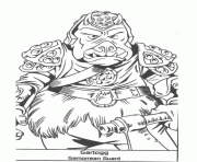 Printable star wars last jedi Gartogg gamorrean guard coloring pages