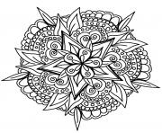 Printable cool hand drawn mandala coloring pages