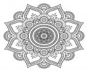 Printable mandala big flower 1 coloring pages