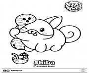 Printable Kawaii Shiba Inu coloring pages