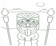 Printable tiki man coloring pages