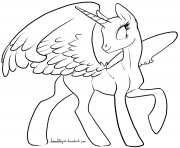 Printable alicorn cute baby coloring pages