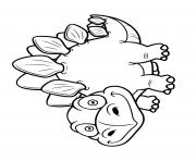 Printable dinosaur cute cartoon stegosaurus coloring pages