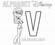 Printable V for Violette Parr coloring pages