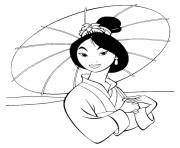 Printable princess mulan disney kids coloring pages