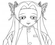 Printable Kanae Kocho Kimetsu no Yaib coloring pages