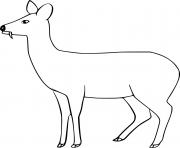 Printable Simple Water Deer coloring pages