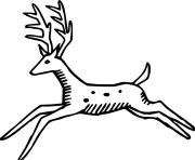 Printable Running Spotted Deer coloring pages