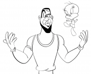 LeBron James and Tweety Bird