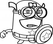 Printable Captain Minion coloring pages