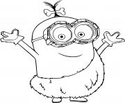 Printable Primitive Minion coloring pages