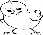 Printable Cute Furry Chick coloring pages