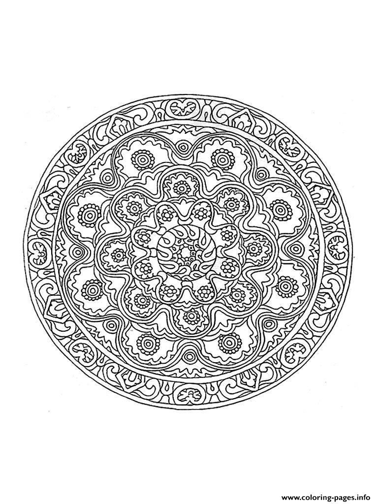 mandala difficult coloring pages - photo #25