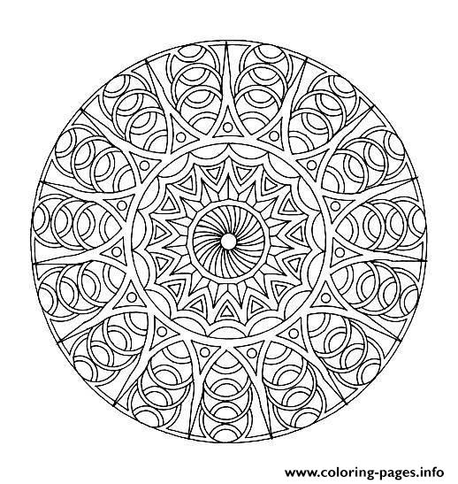 mandala geometric complicated printable coloring pages - photo #4