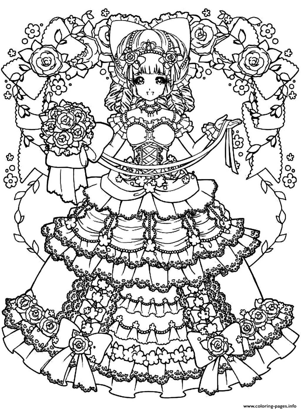 manga coloring pages for adults - photo #32