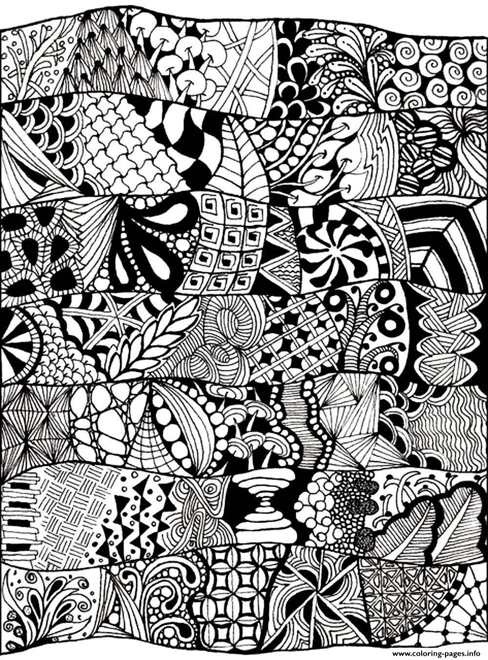 Adult Zen Anti Stress Abstract To Print Coloring Pages