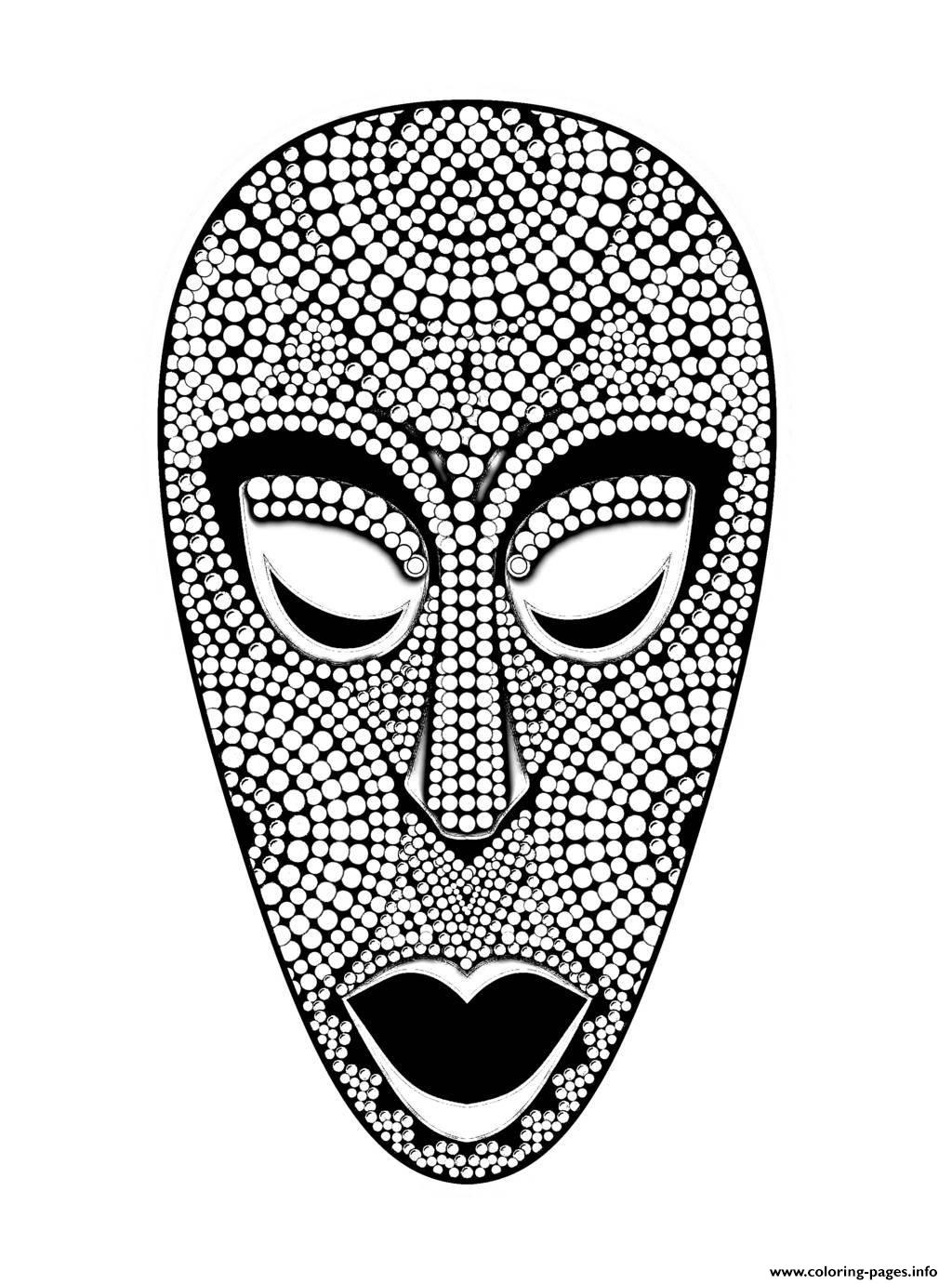 Adult African Mask Coloring Pages Printable Adults Masks