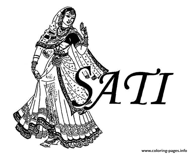 Adult Satisi India Coloring Pages Printable Pdf