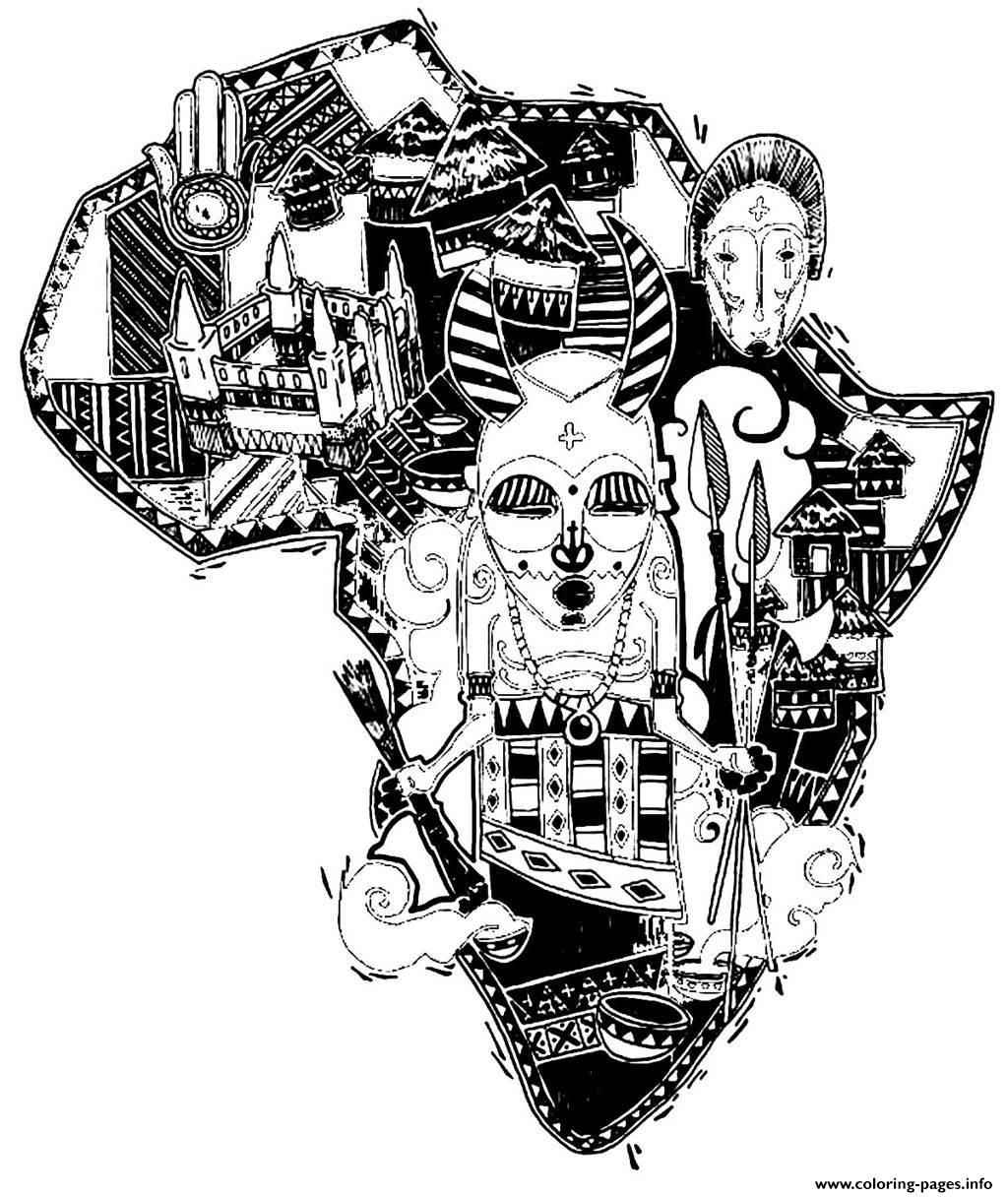 map coloring pages africa - photo #34