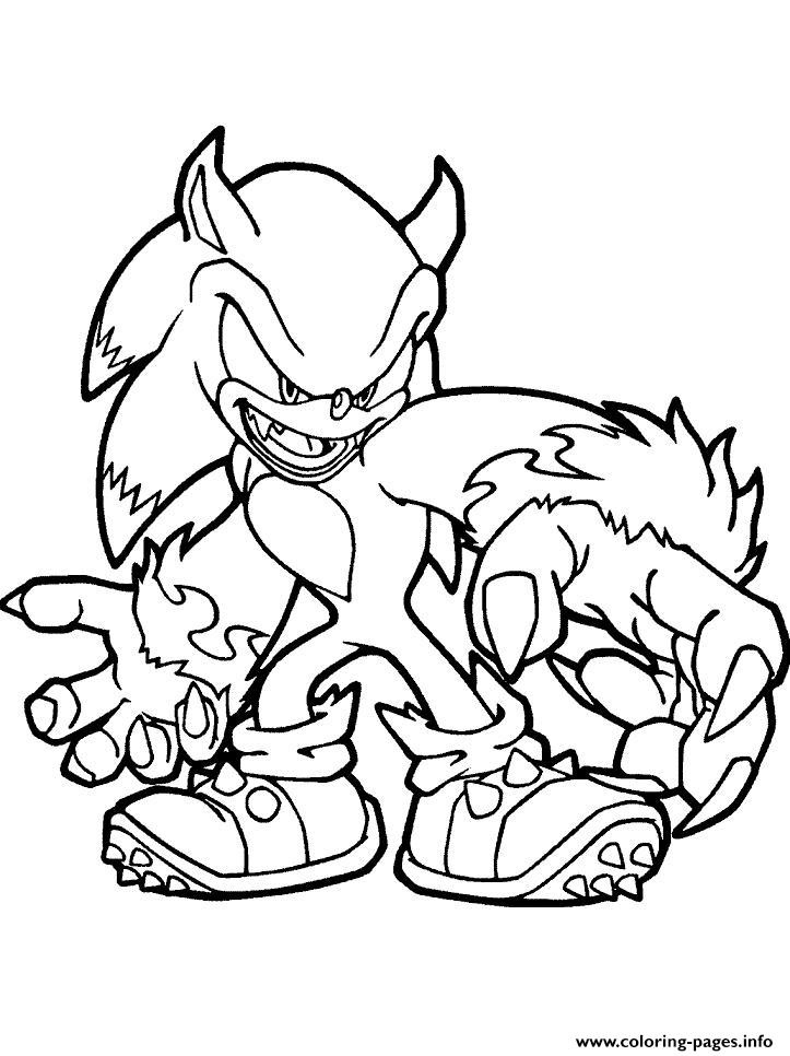 Sonic The New Monster Coloring Pages Printable