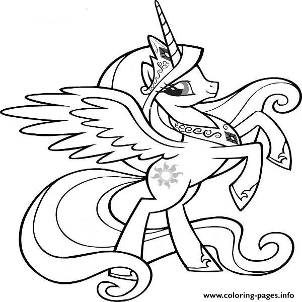 Princess Celesia Pony Coloring Pages Printable Sweetie Belle
