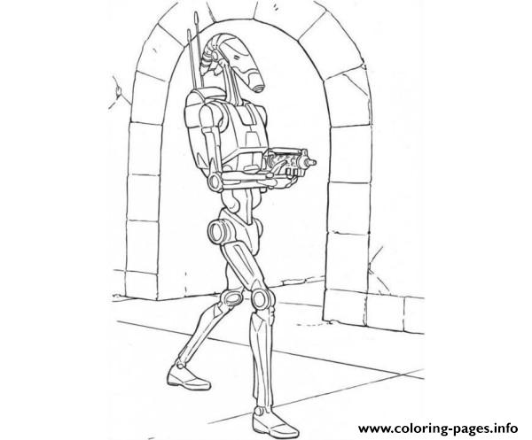 Star Wars Battle Droid Coloring Pages Printable